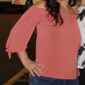 Orange off the shoulder top